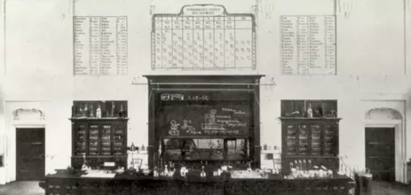 Hörsaal im ehemaligen Chemischen Institut 1909 (Bild: Historisches Archiv der TUM)