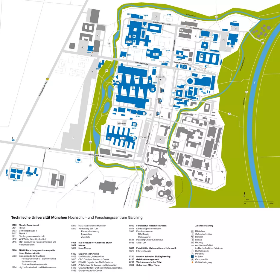Site plan TUM Campus Garching
