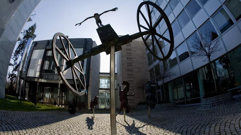 View into the courtyard of DFG building in Bonn. Foto: DFG