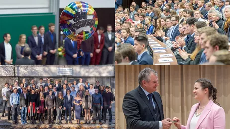 At the physics graduation ceremony at the TUM School of Natural Sciences - Photos: Wenzel Schürmann, Andreas Heddergott / TUM<br />
